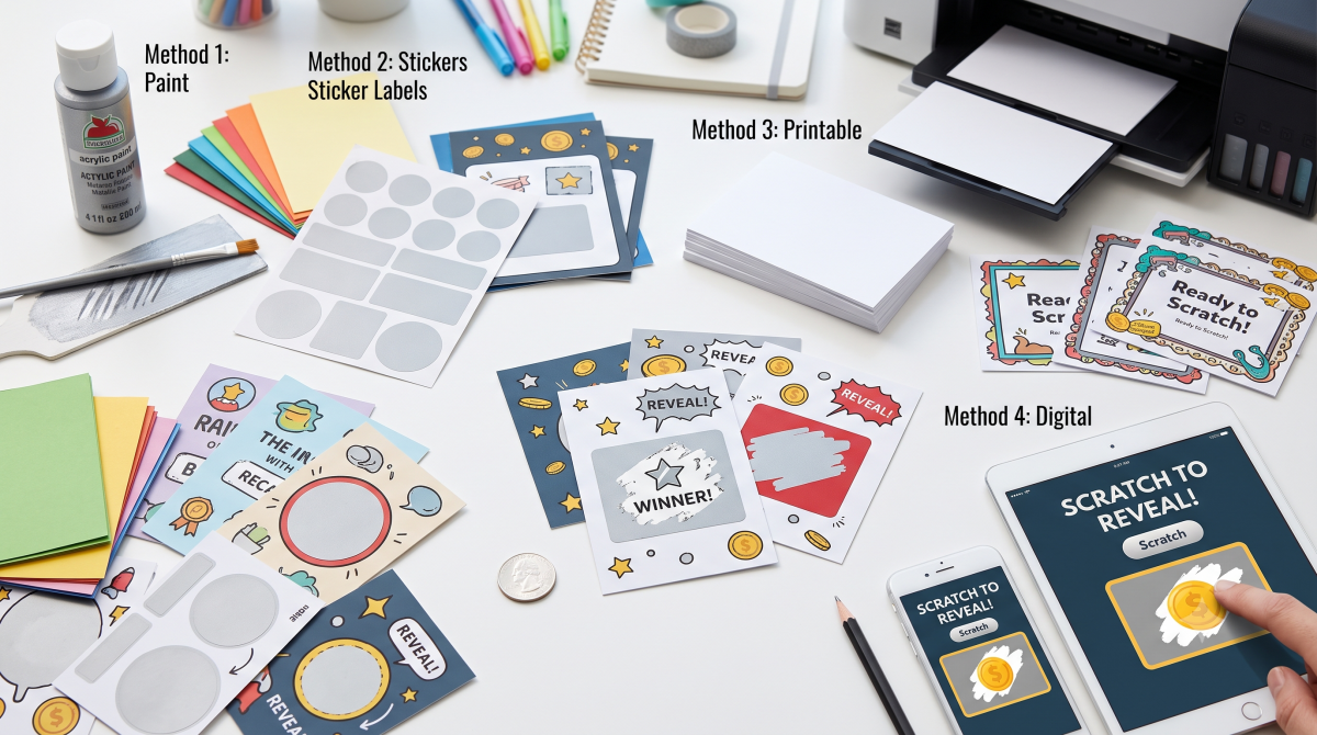 How to Make Your Own Scratch Card: 4 Easy Ways (Paint, Stickers, Printable & Digital)